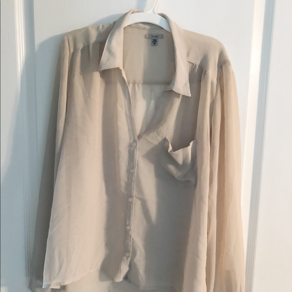 Sheer cream button down from urban outfitters